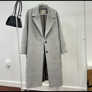 Aritzia Wilfred The Only Coat Relaxed, Italian soft wool-cashmere Light Grey